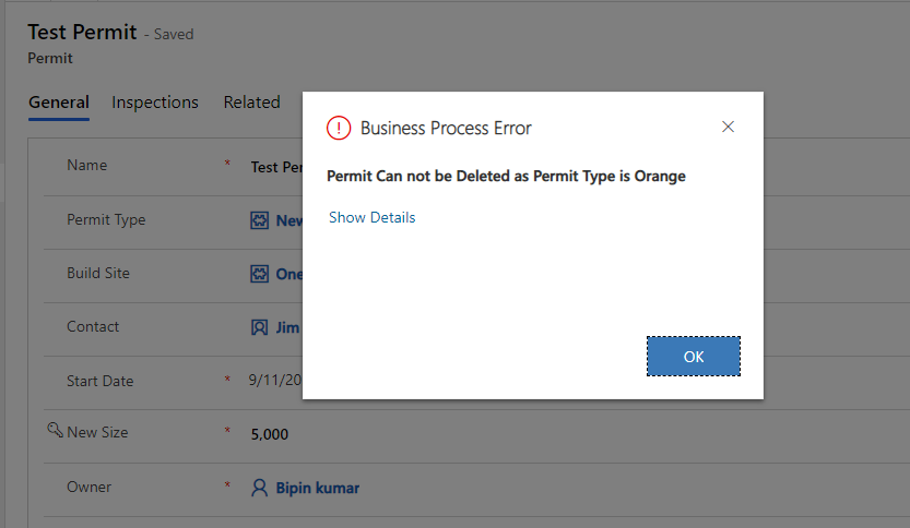 Restrict Delete of Entity Record based on Parent Field val